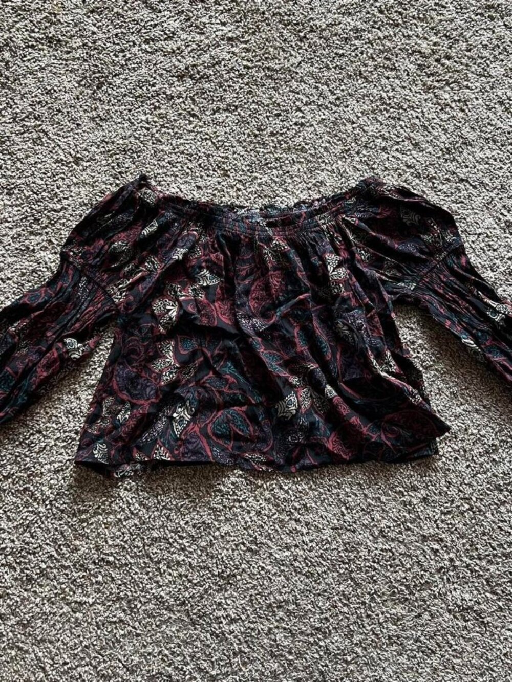 Boot Barn Off the Shoulder Paisley Top